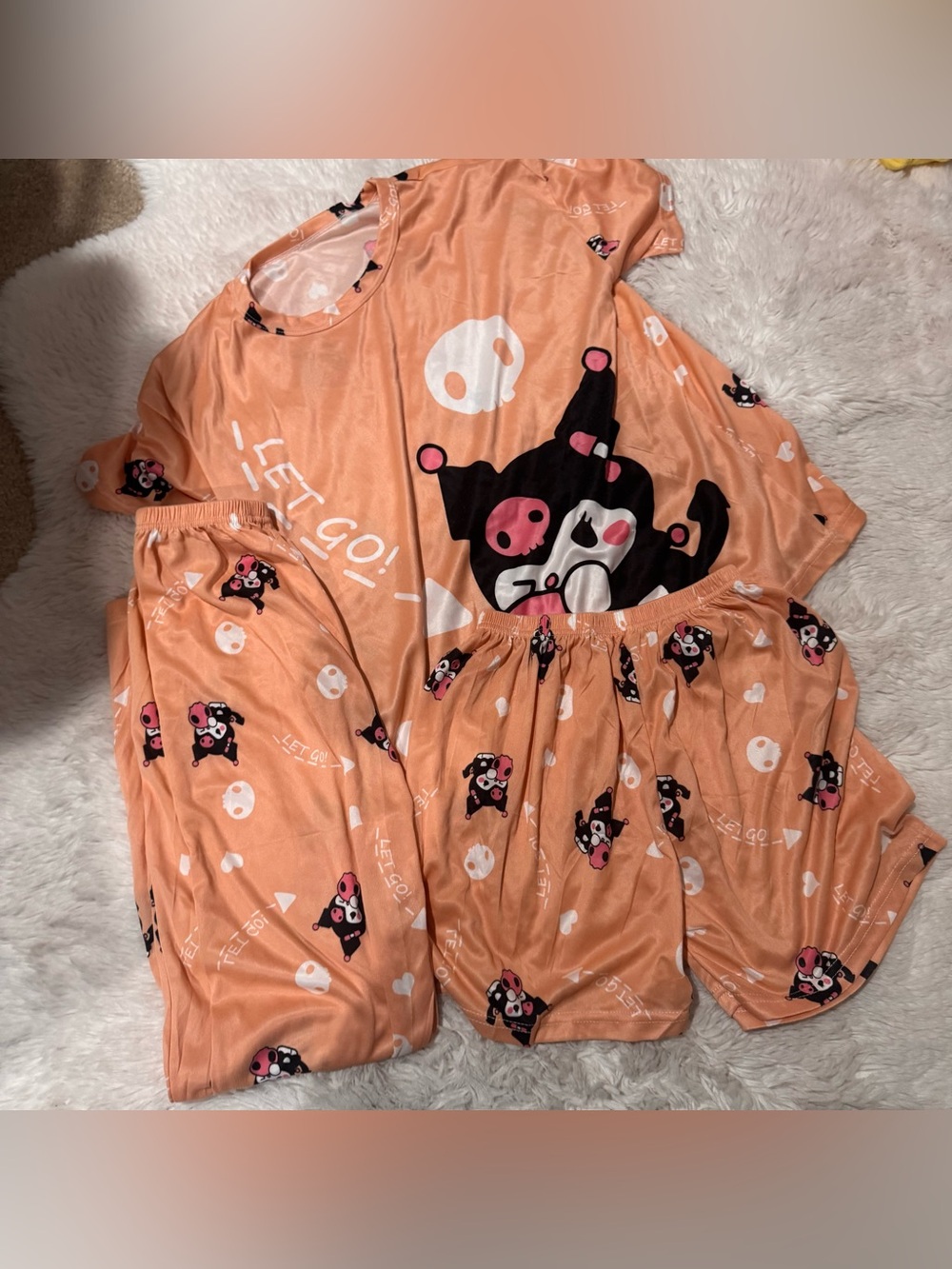 Kids Kuromi Pajama Set - Short Sleeve, Pants, and Shorts